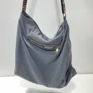 Tucson Corduroy Crossbody Large Bag Dark Gray